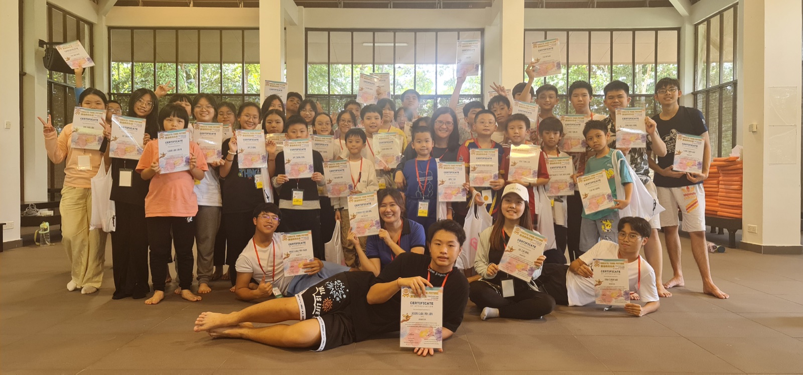 Participants and facilitators at a youth development workshop